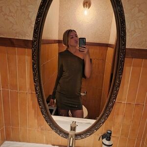 All Saints NWT Dari Sparkle One-Shoulder Minidress